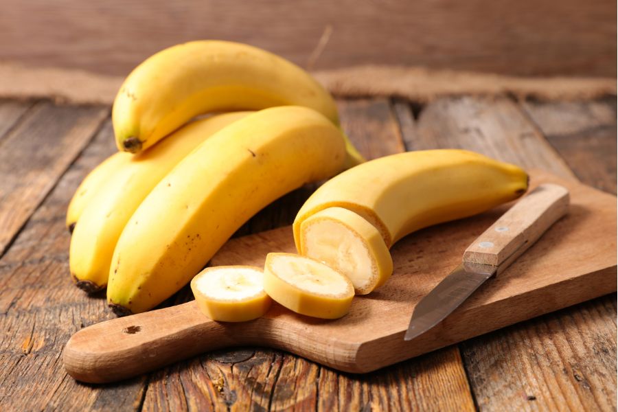 Bananas on table