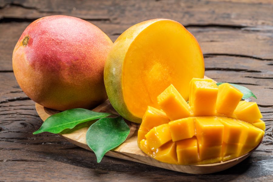 Mango on table