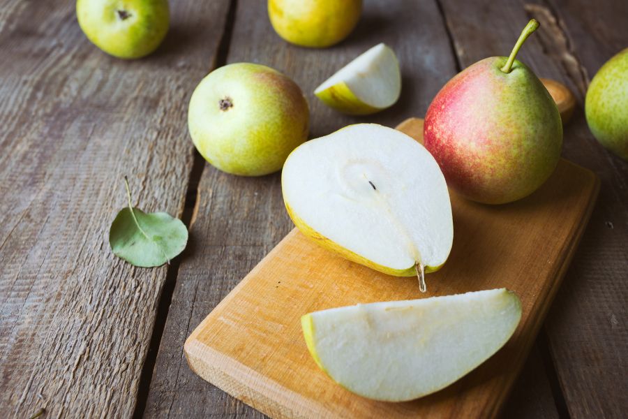 Pears on the table