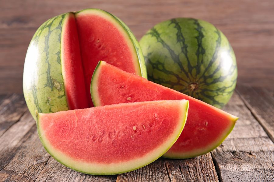 Watermelon on table